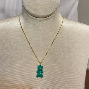 NEVER WORN turquoise gummy bear necklace